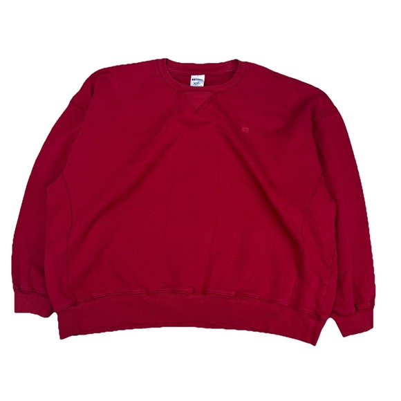 Vintage 90s Men's Size 2XL Russell Athletic Crewneck Sweatshirt Red‎ Long Sleeve - Picture 1 of 8
